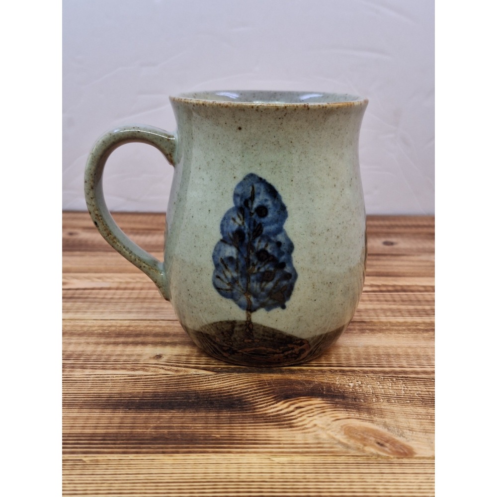 VTG Japanese Speckled Stoneware Mug 70s Boho Vibe Fall Forest - Picture 4 of 9